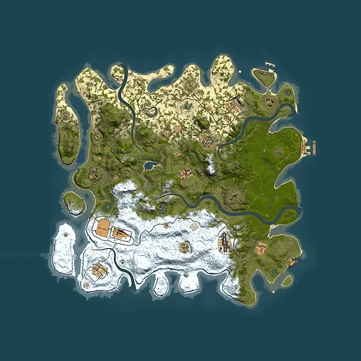 Rust map seed 2106137961, 4200x4200m top-down preview