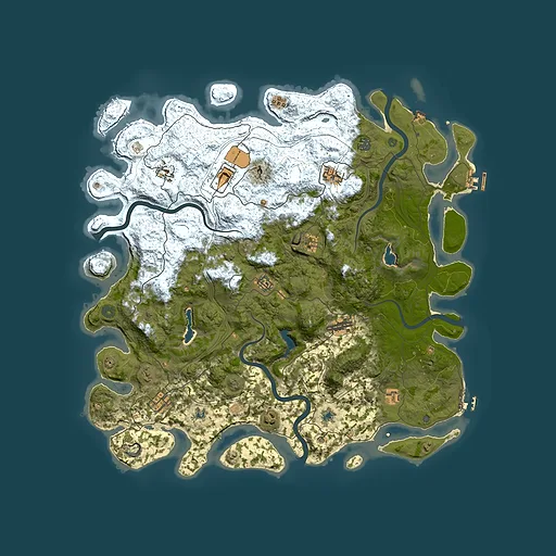 Rust map seed 1699220513, 4850x4850m top-down preview