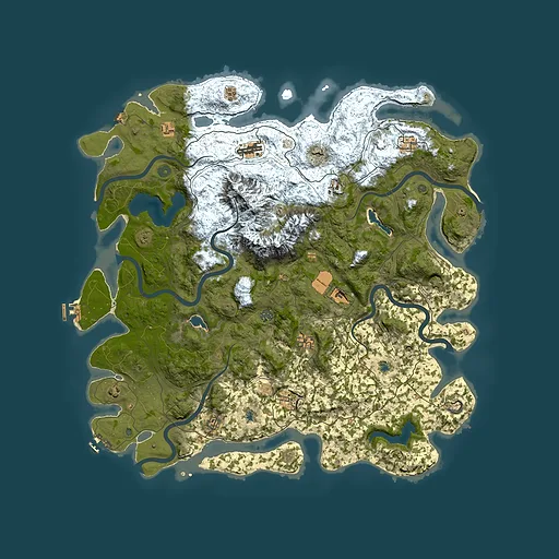 Rust map seed 1427619304, 5250x5250m top-down preview