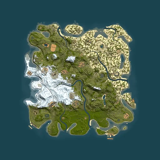 Rust map seed 1096051010, 4400x4400m top-down preview