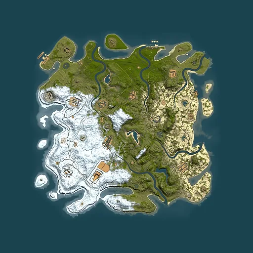 Rust map seed 878585097, 4500x4500m top-down preview