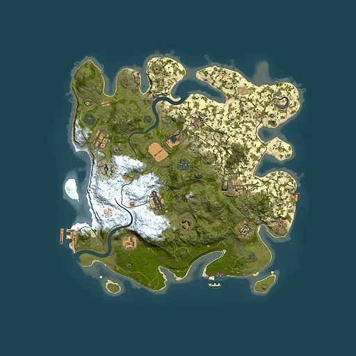 Rust map seed 1393959521, 3600x3600m top-down preview