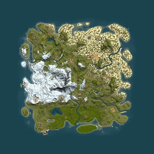 Rust map seed 1664897947, 5350x5350m top-down preview