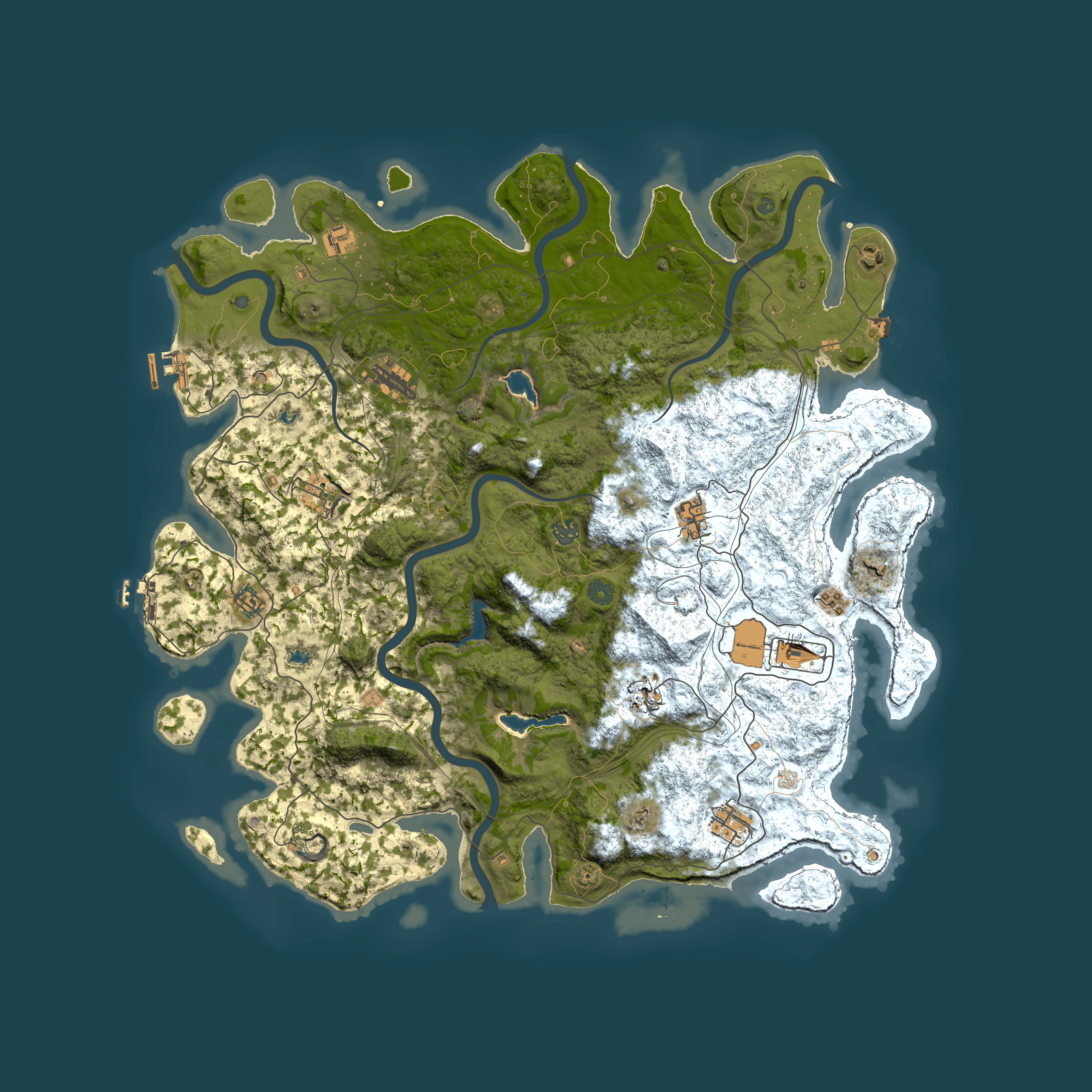Full top-down render of Rust map seed 912635157, 4900x4900m