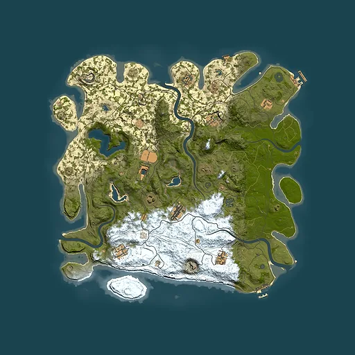 Rust map seed 1992598544, 4550x4550m top-down preview