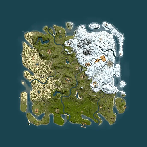 Rust map seed 1841347374, 5100x5100m top-down preview
