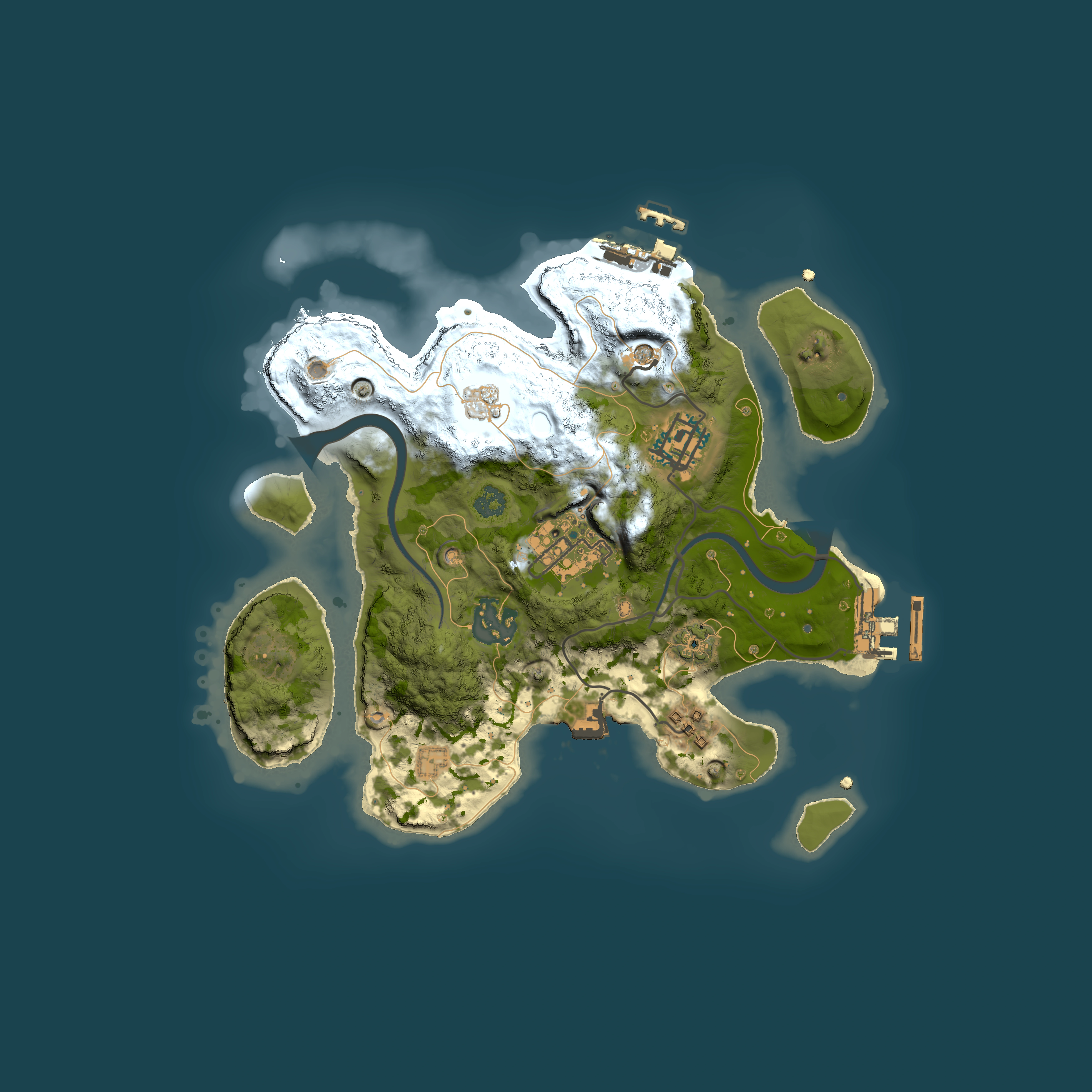 Full top-down render of Rust map seed 784549975, 2500x2500m