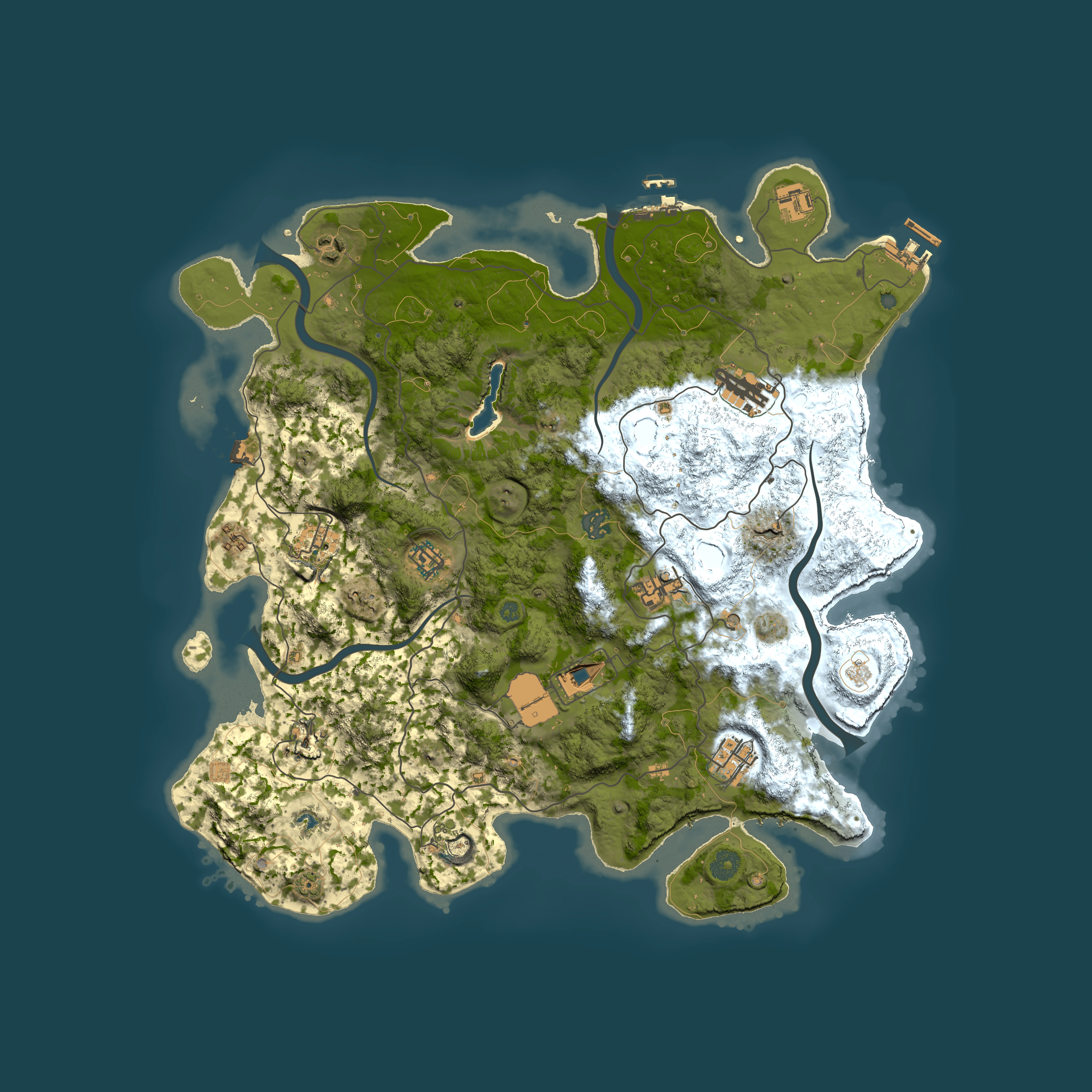 Full top-down render of Rust map seed 896006695, 4200x4200m