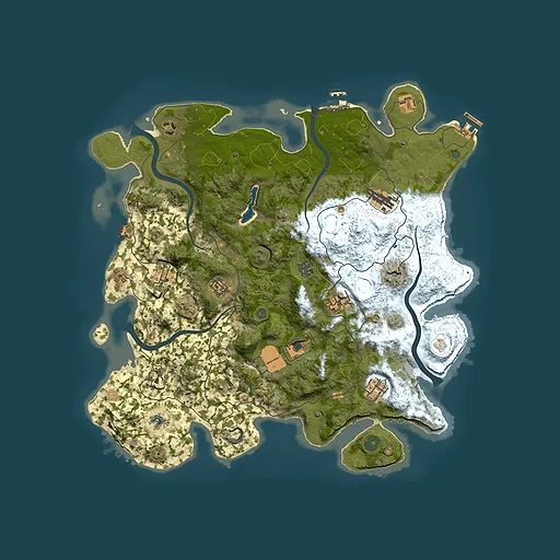 Rust map seed 896006695, 4200x4200m top-down preview