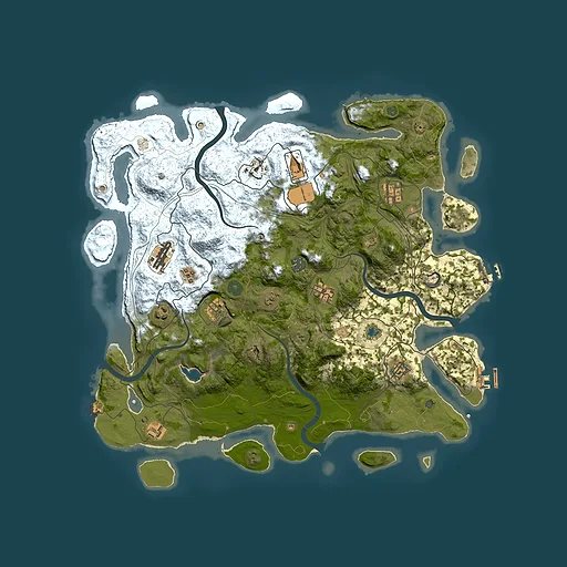 Rust map seed 1186696841, 4400x4400m top-down preview