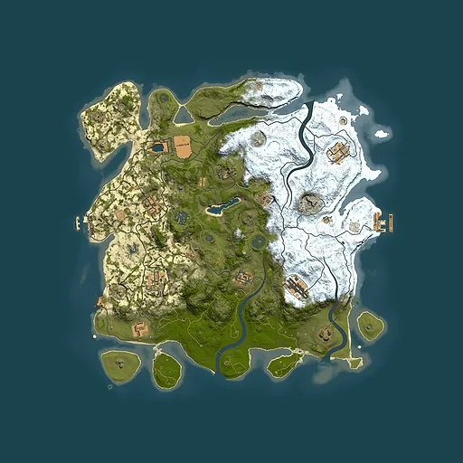 Rust map seed 1456477154, 4000x4000m top-down preview