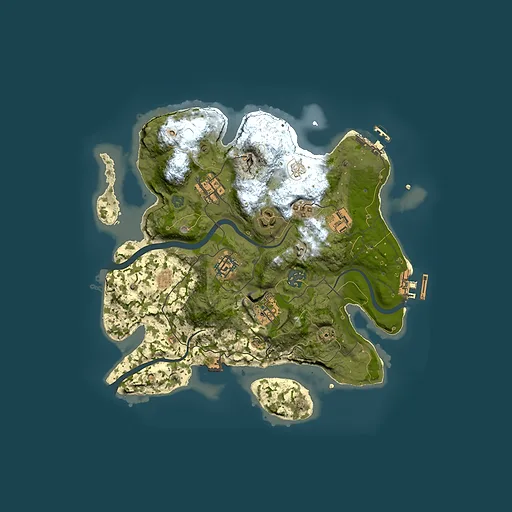 Rust map seed 813636945, 3000x3000m top-down preview
