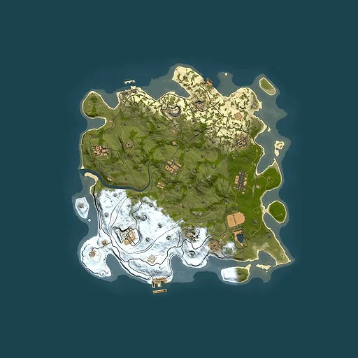 Rust map seed 1337, 3750x3750m top-down preview