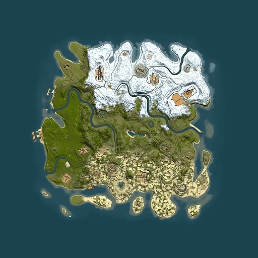 Rust map seed 1275895894, 4250x4250m top-down preview