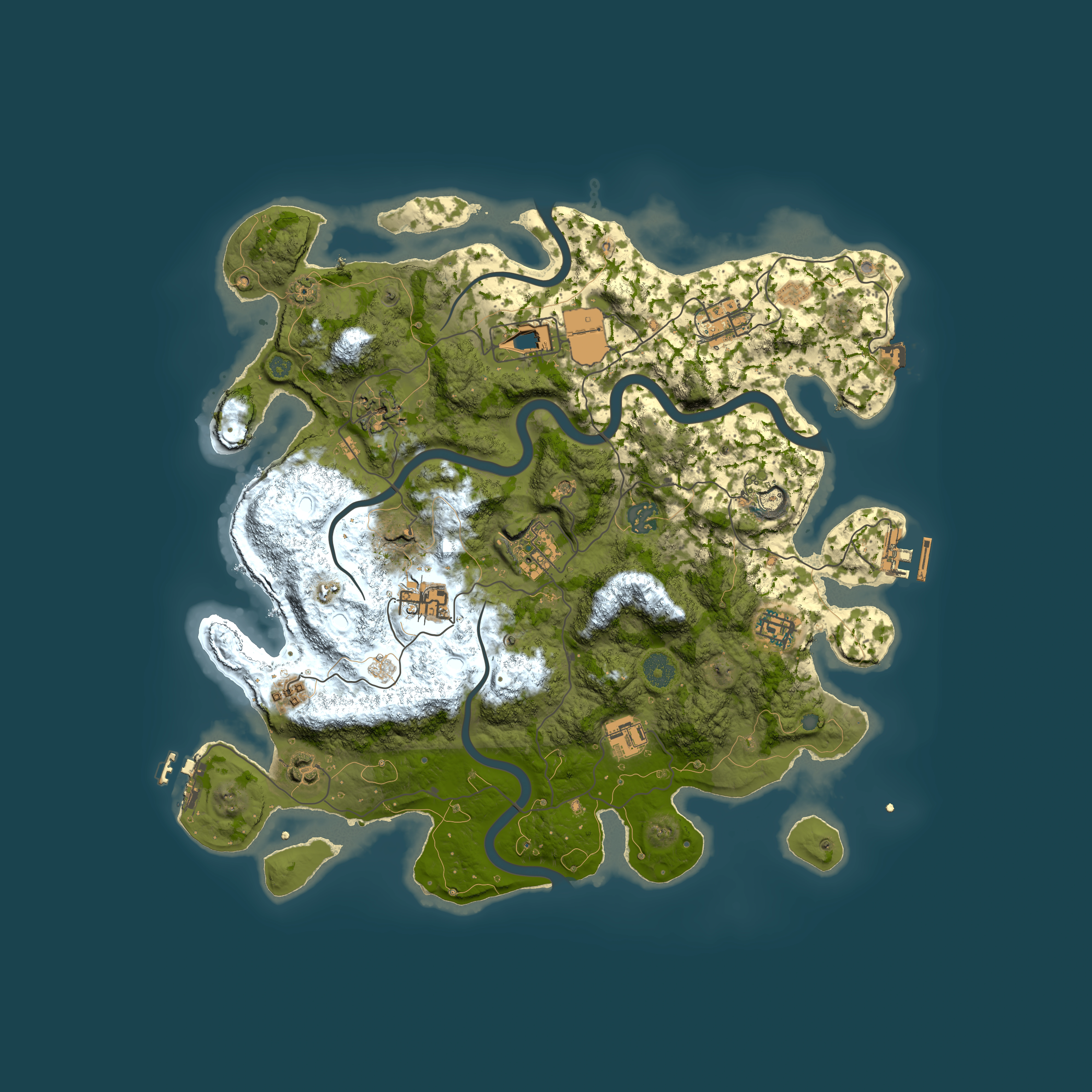 Full top-down render of Rust map seed 1410459656, 3850x3850m