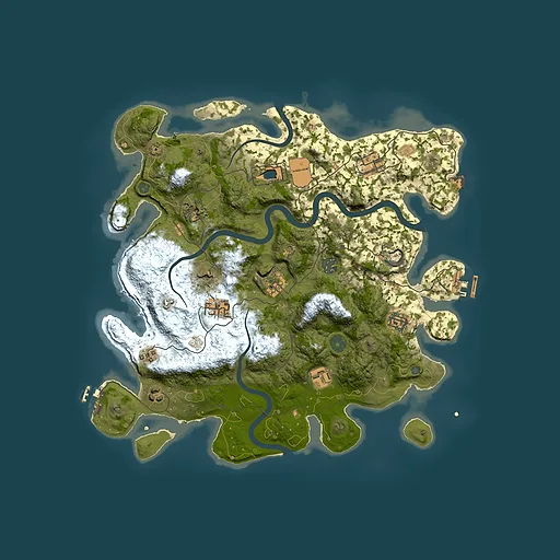 Rust map seed 1410459656, 3850x3850m top-down preview