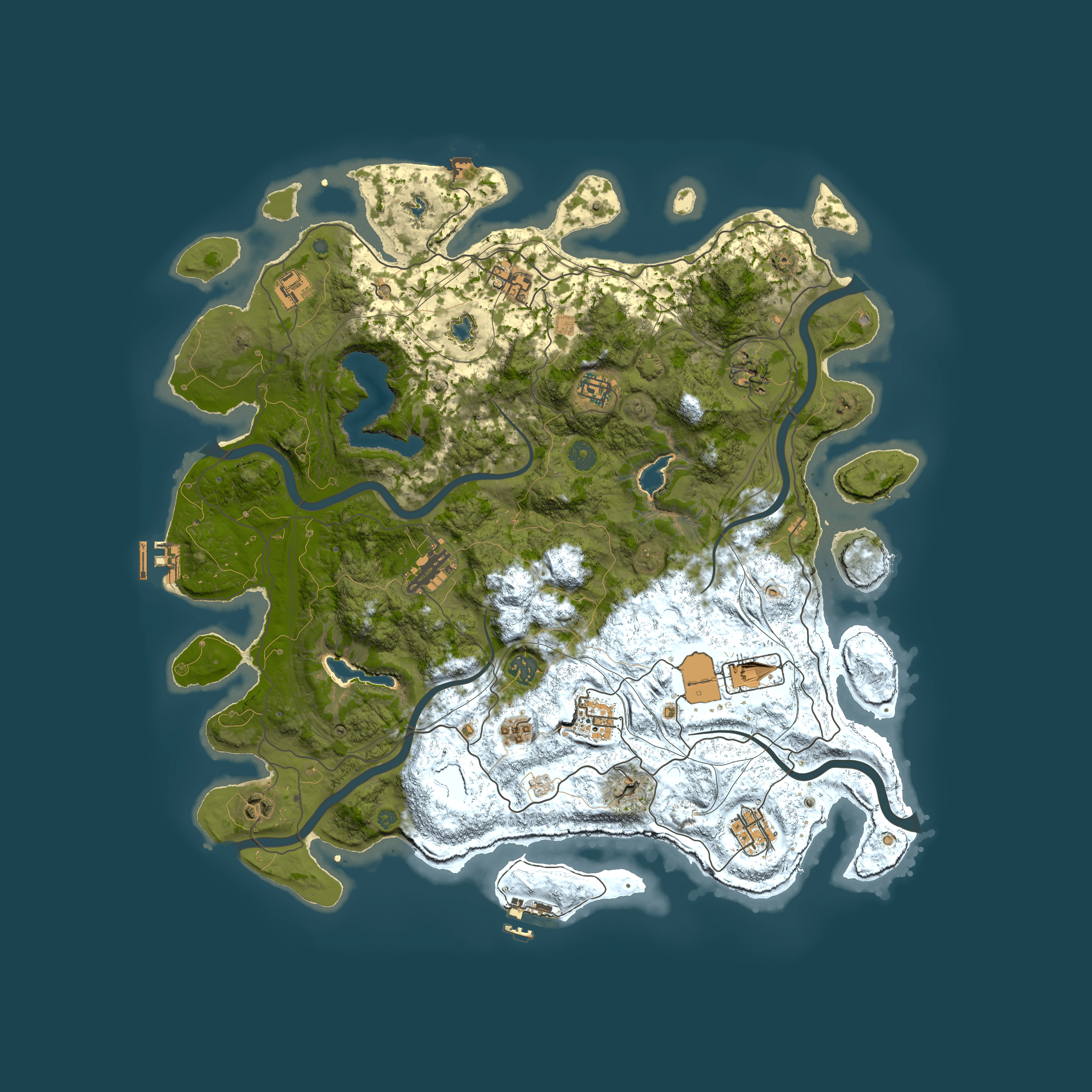 Full top-down render of Rust map seed 73741790, 4500x4500m