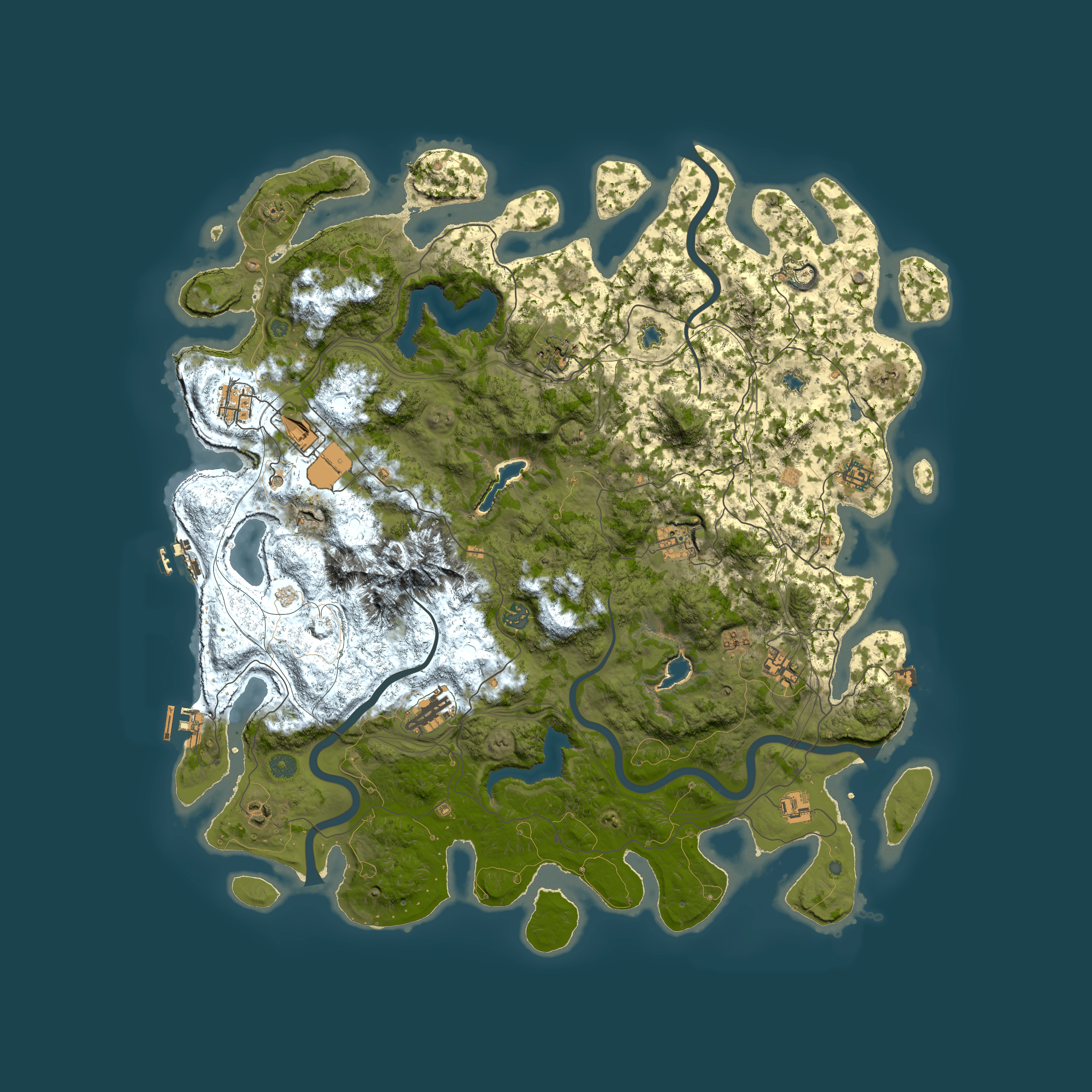 Full top-down render of Rust map seed 925899195, 5000x5000m