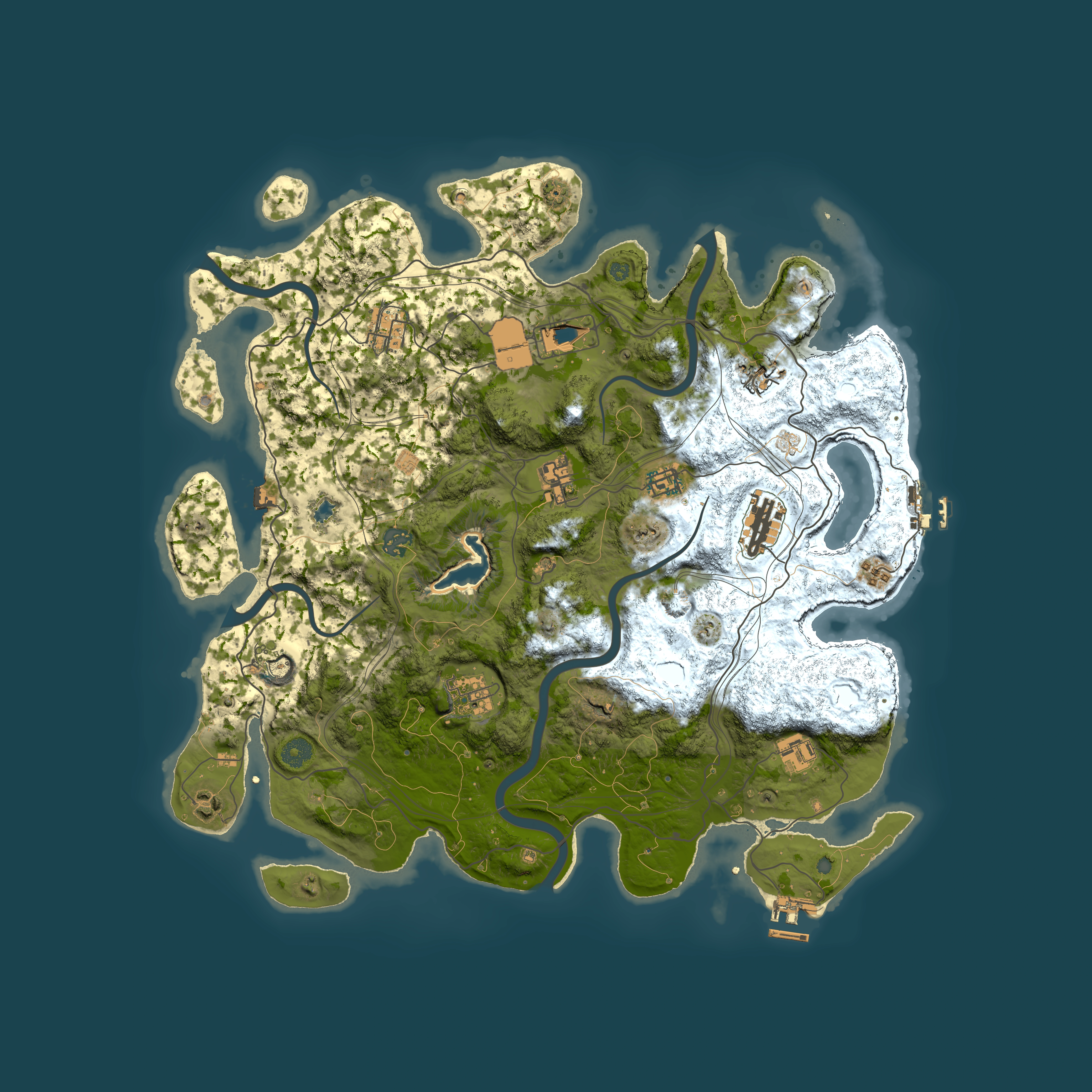 Full top-down render of Rust map seed 1197014139, 4250x4250m