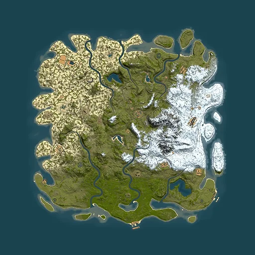 Rust map seed 402828425, 6000x6000m top-down preview