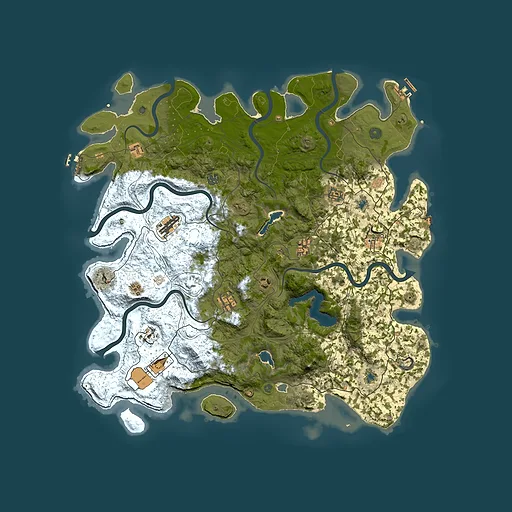 Rust map seed 1024915386, 4900x4900m top-down preview