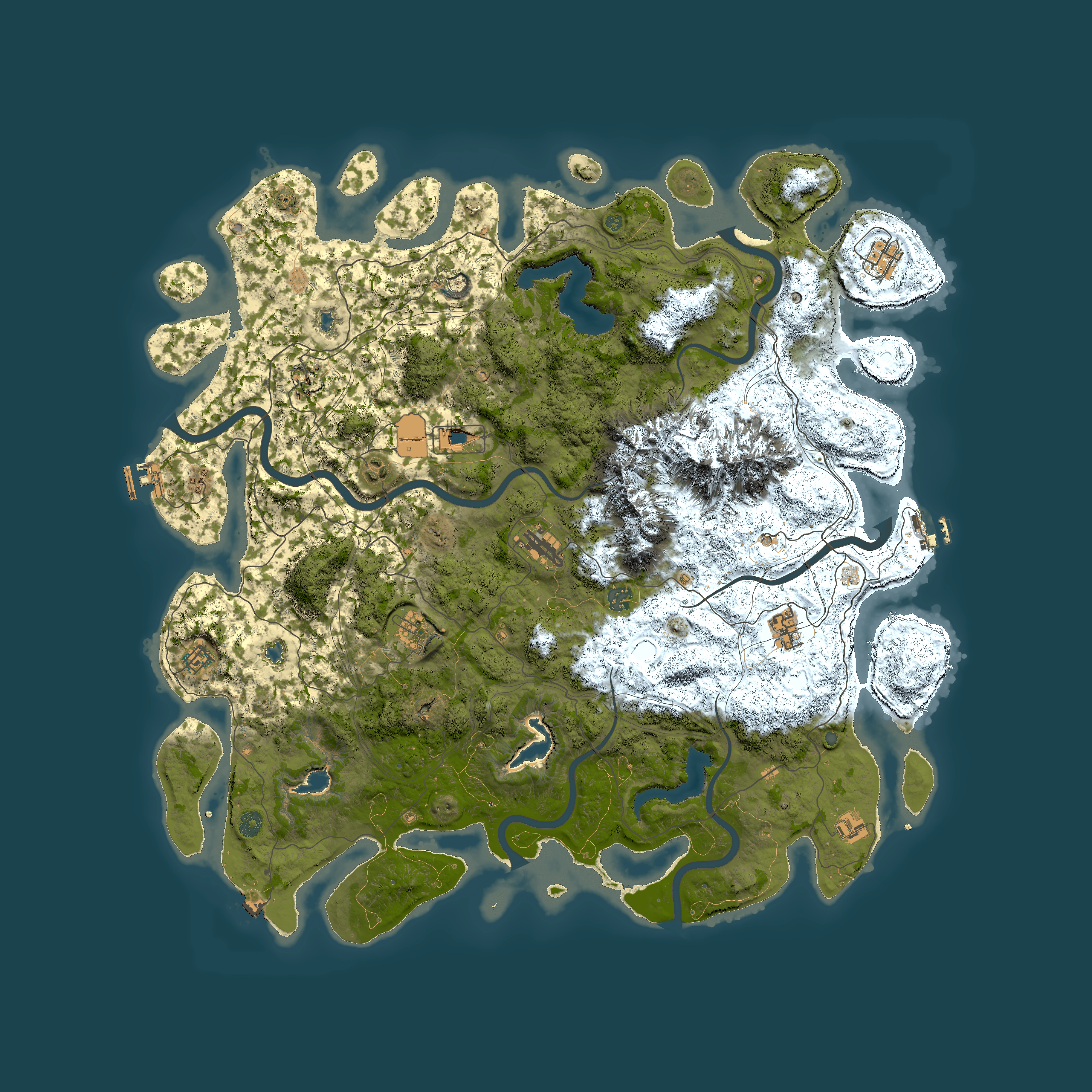 Full top-down render of Rust map seed 1986870325, 5200x5200m