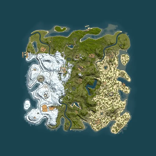 Rust map seed 2053567361, 4500x4500m top-down preview