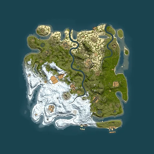Rust map seed 1005690661, 3950x3950m top-down preview