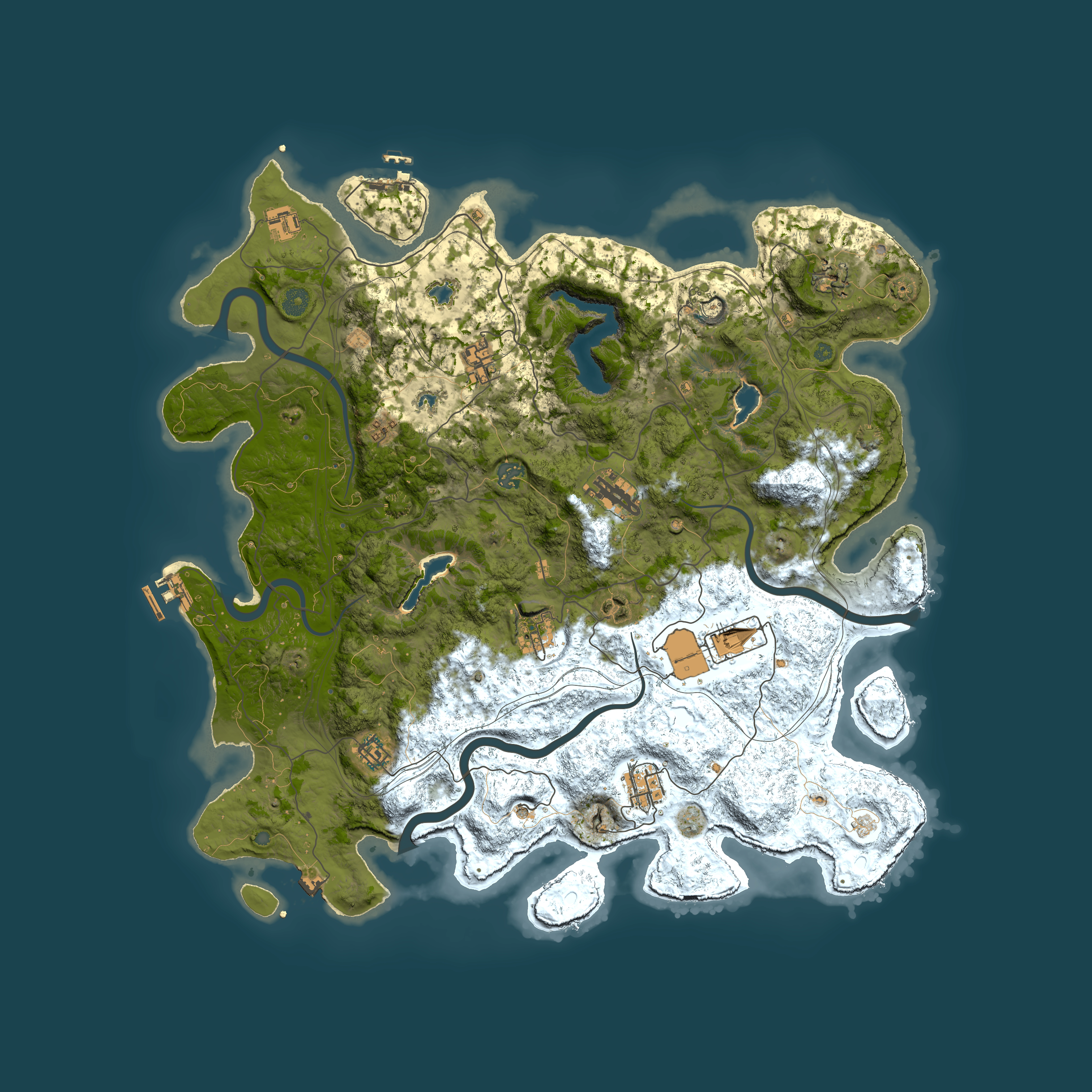 Full top-down render of Rust map seed 1554264406, 4650x4650m