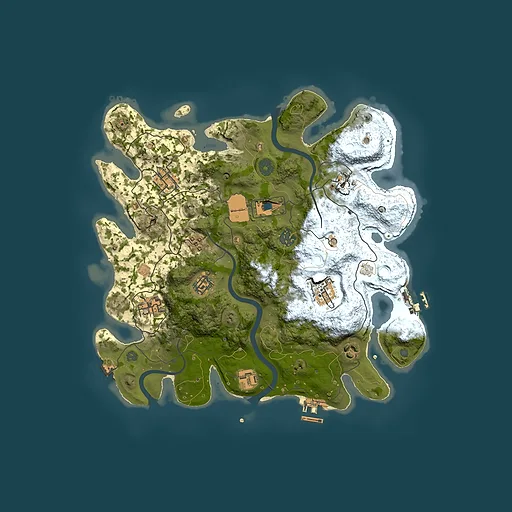 Rust map seed 1434735072, 3600x3600m top-down preview