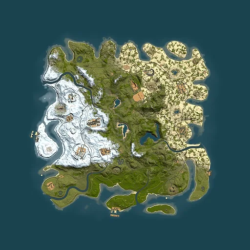 Rust map seed 1397033964, 4500x4500m top-down preview