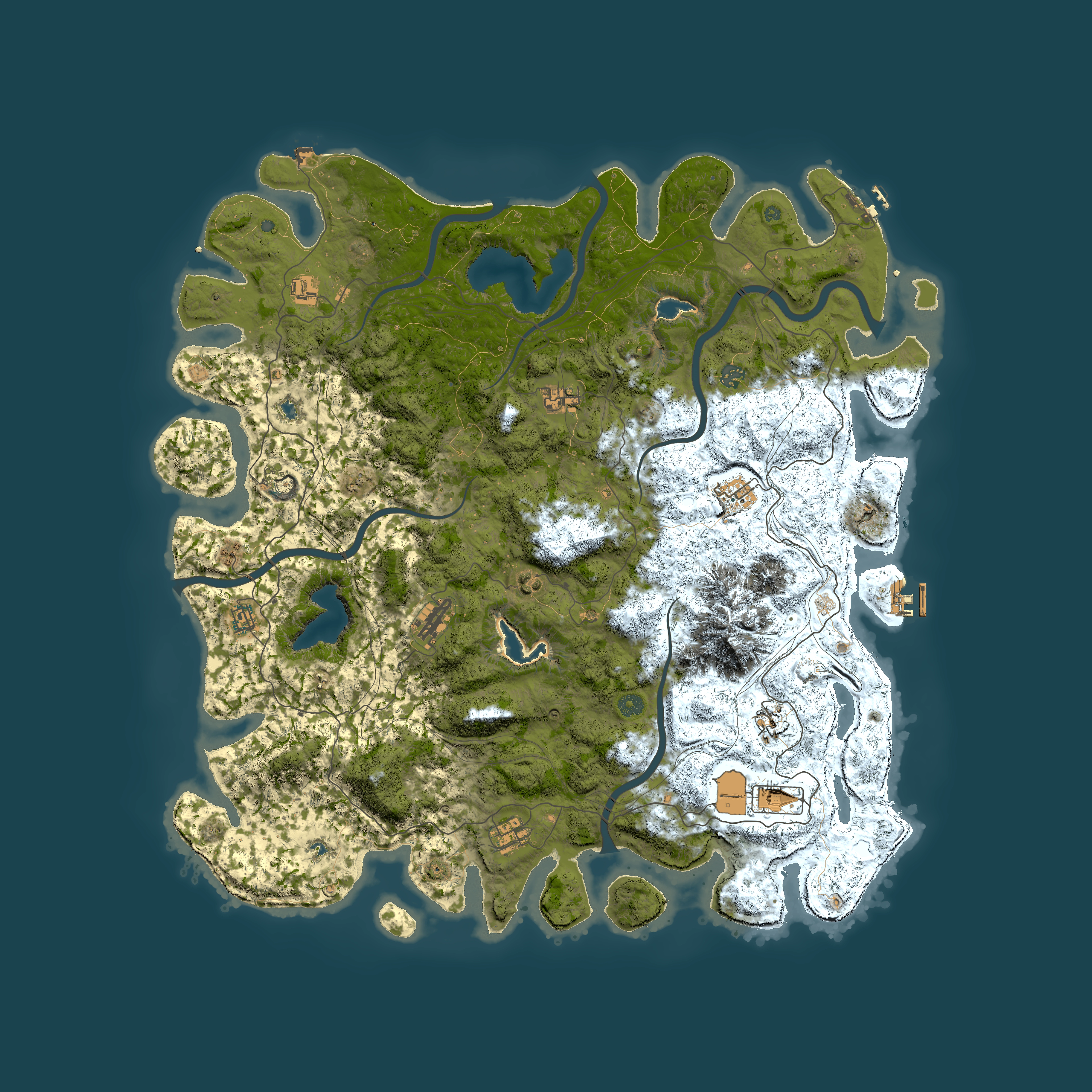 Full top-down render of Rust map seed 1122222155, 5300x5300m