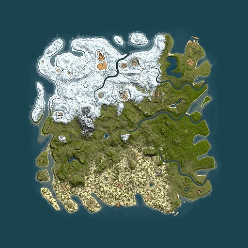 Rust map seed 1479584030, 5600x5600m top-down preview