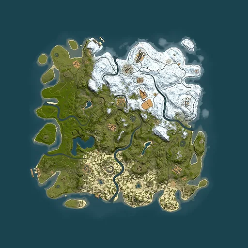 Rust map seed 494086493, 4700x4700m top-down preview