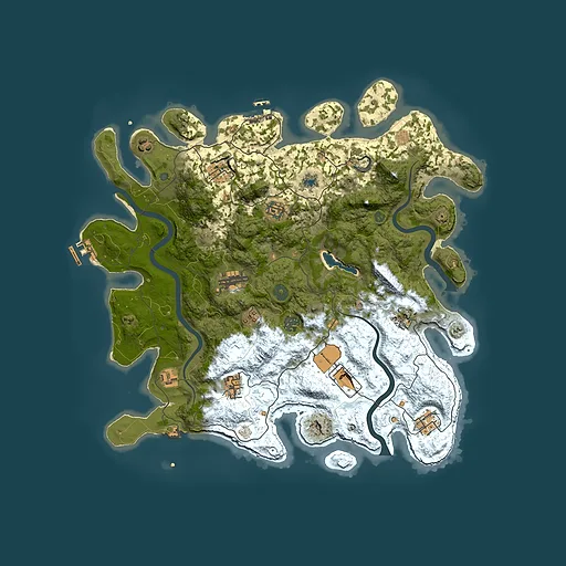 Rust map seed 710385124, 4200x4200m top-down preview
