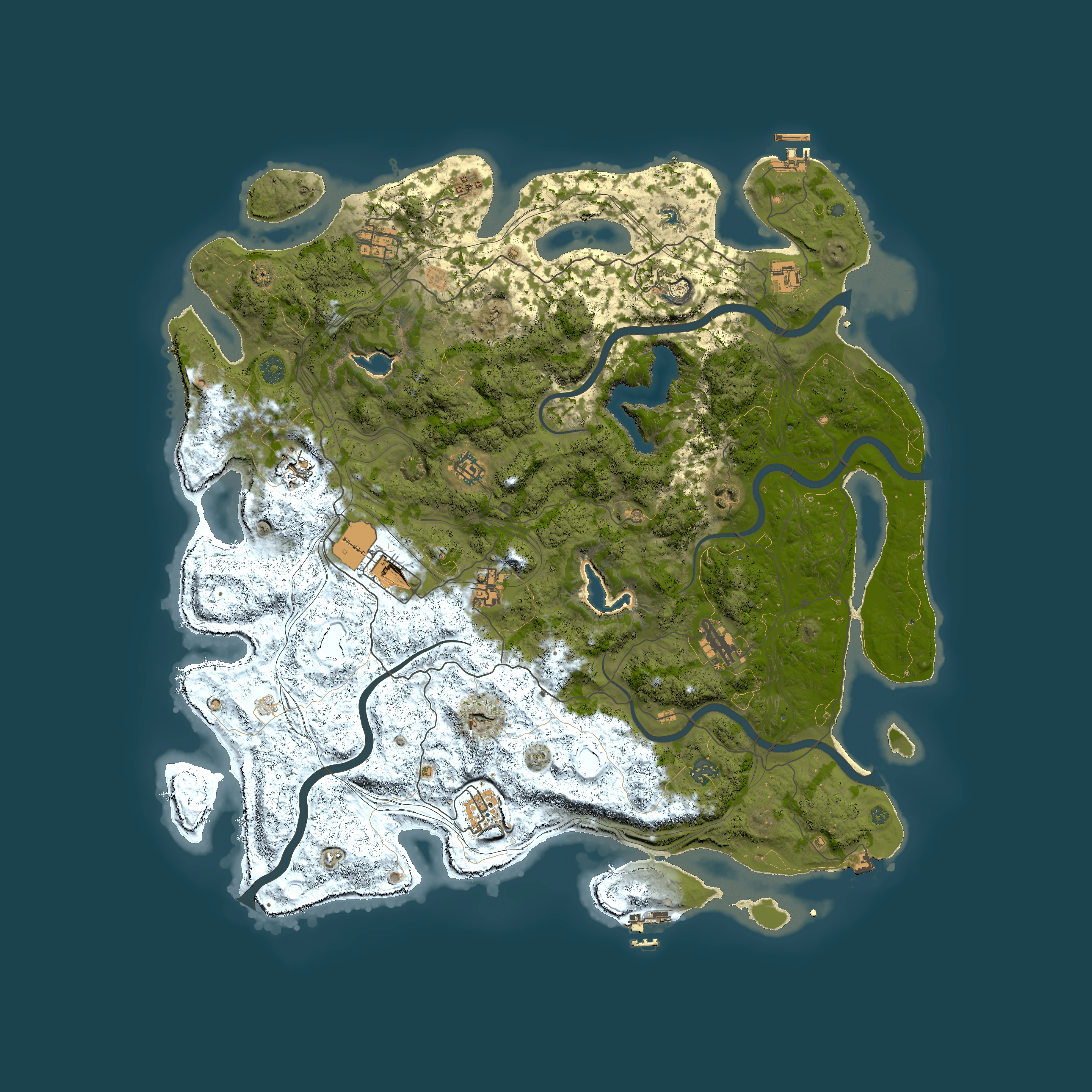 Full top-down render of Rust map seed 642547529, 4900x4900m