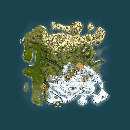 Rust map seed 621938670, 3500x3500m top-down preview