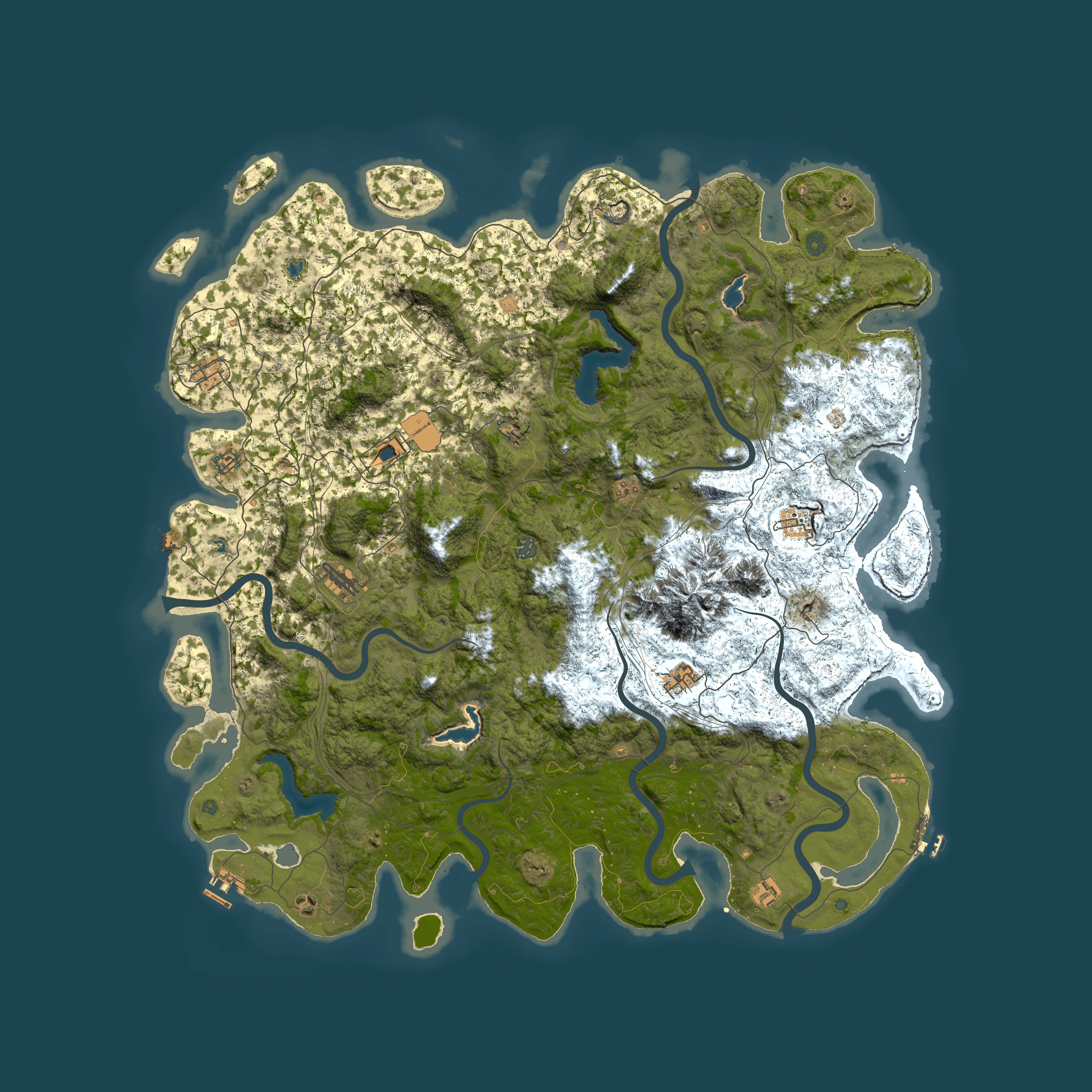 Full top-down render of Rust map seed 1711559827, 5700x5700m