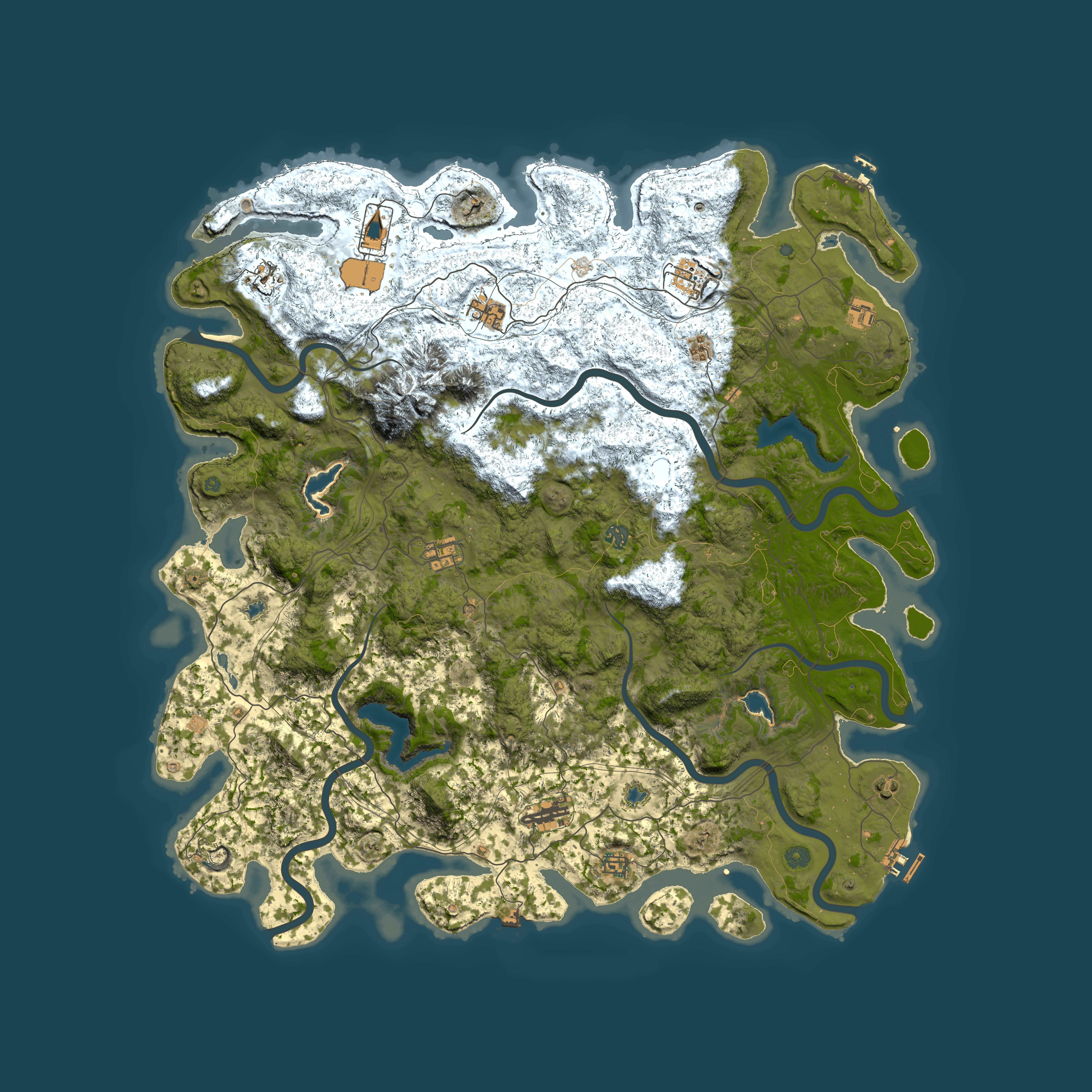 Full top-down render of Rust map seed 1189389321, 5400x5400m