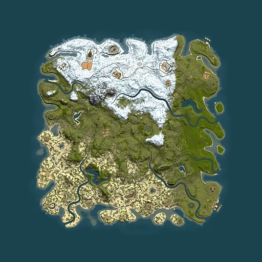 Rust map seed 1189389321, 5400x5400m top-down preview