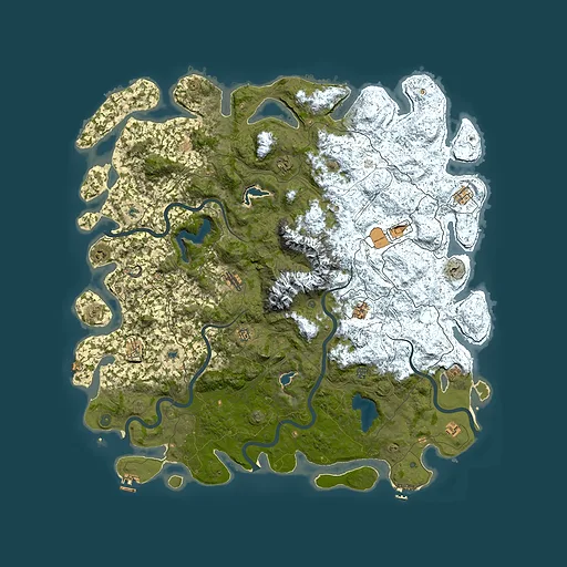 Rust map seed 1991478209, 5800x5800m top-down preview