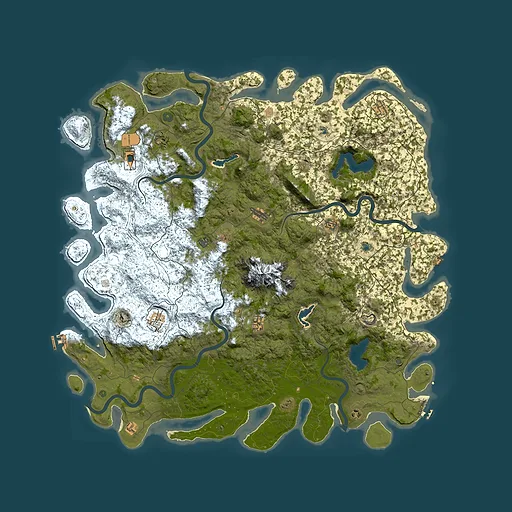 Rust map seed 1159234500, 6000x6000m top-down preview