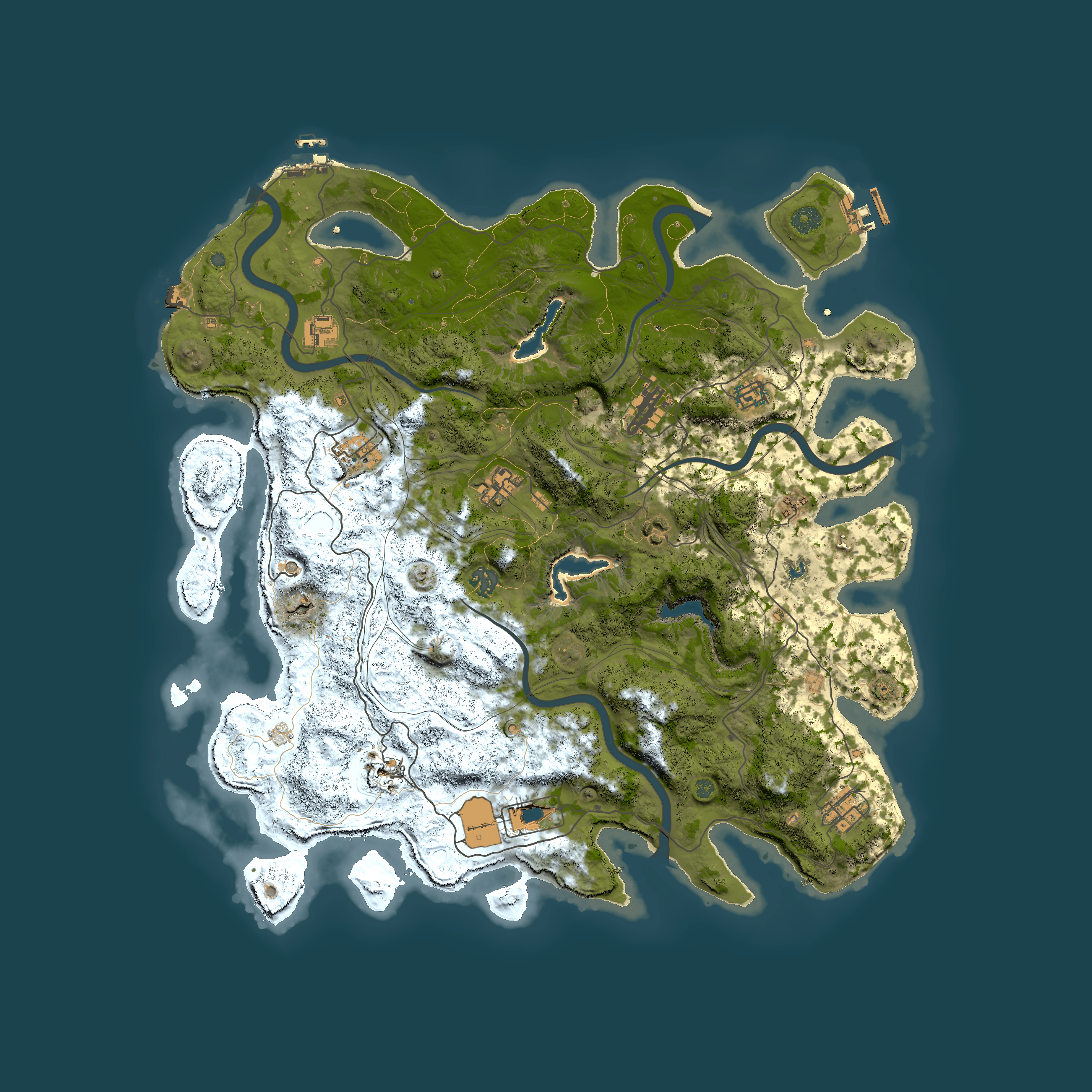 Full top-down render of Rust map seed 989487341, 4500x4500m