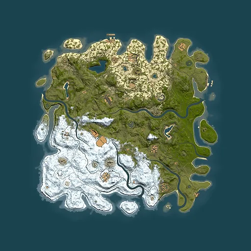 Rust map seed 1710788540, 4950x4950m top-down preview