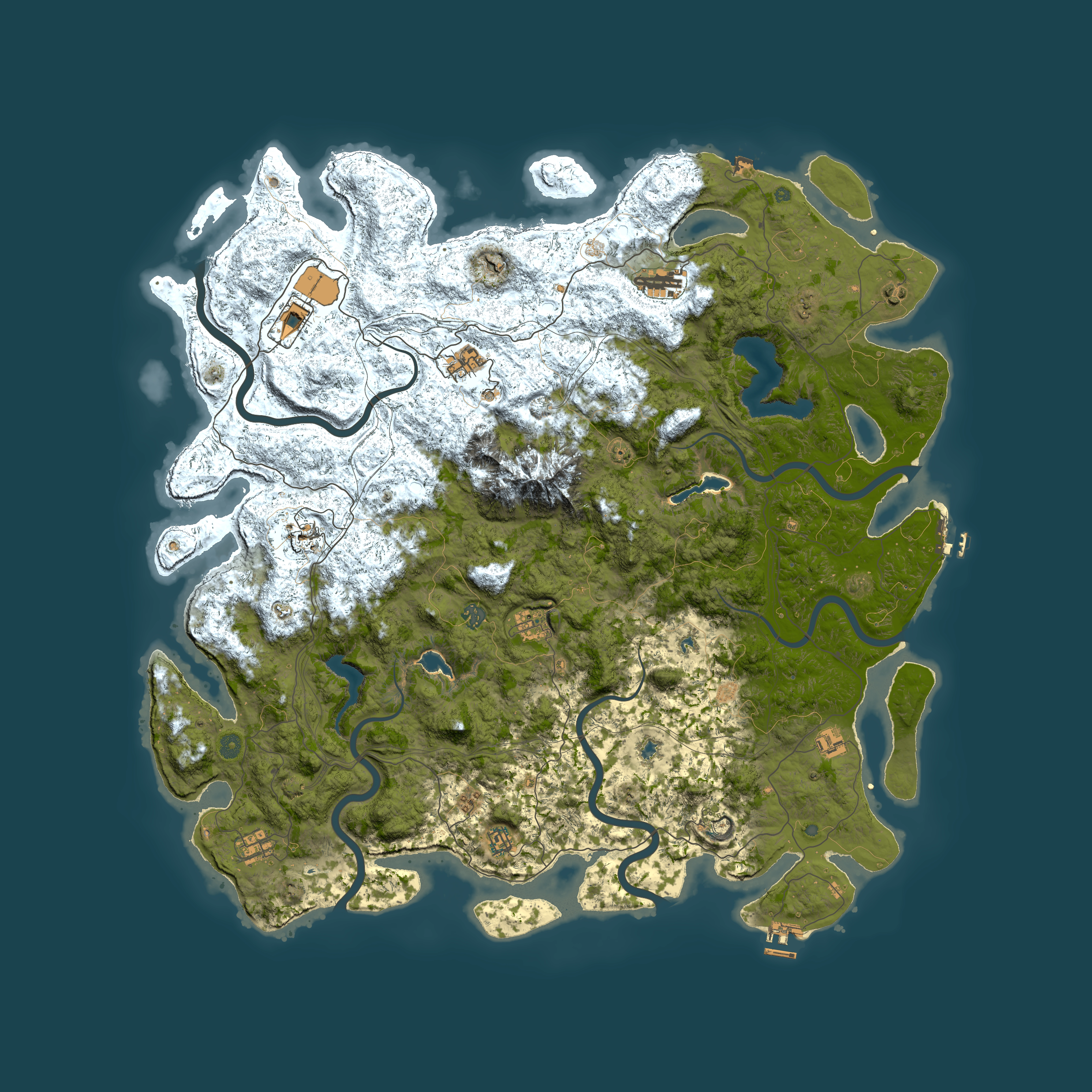 Full top-down render of Rust map seed 1402461998, 5550x5550m