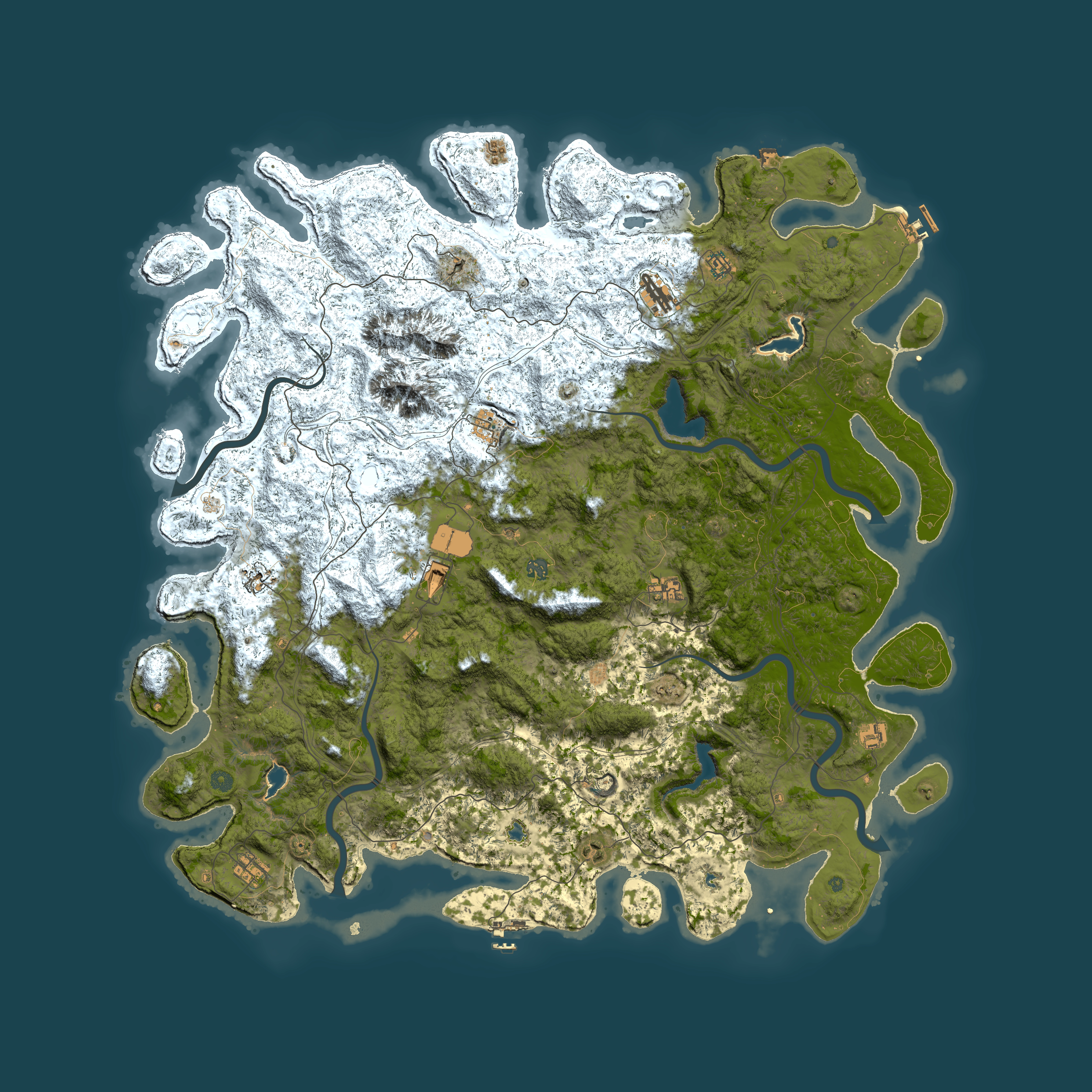 Full top-down render of Rust map seed 1645270618, 5900x5900m