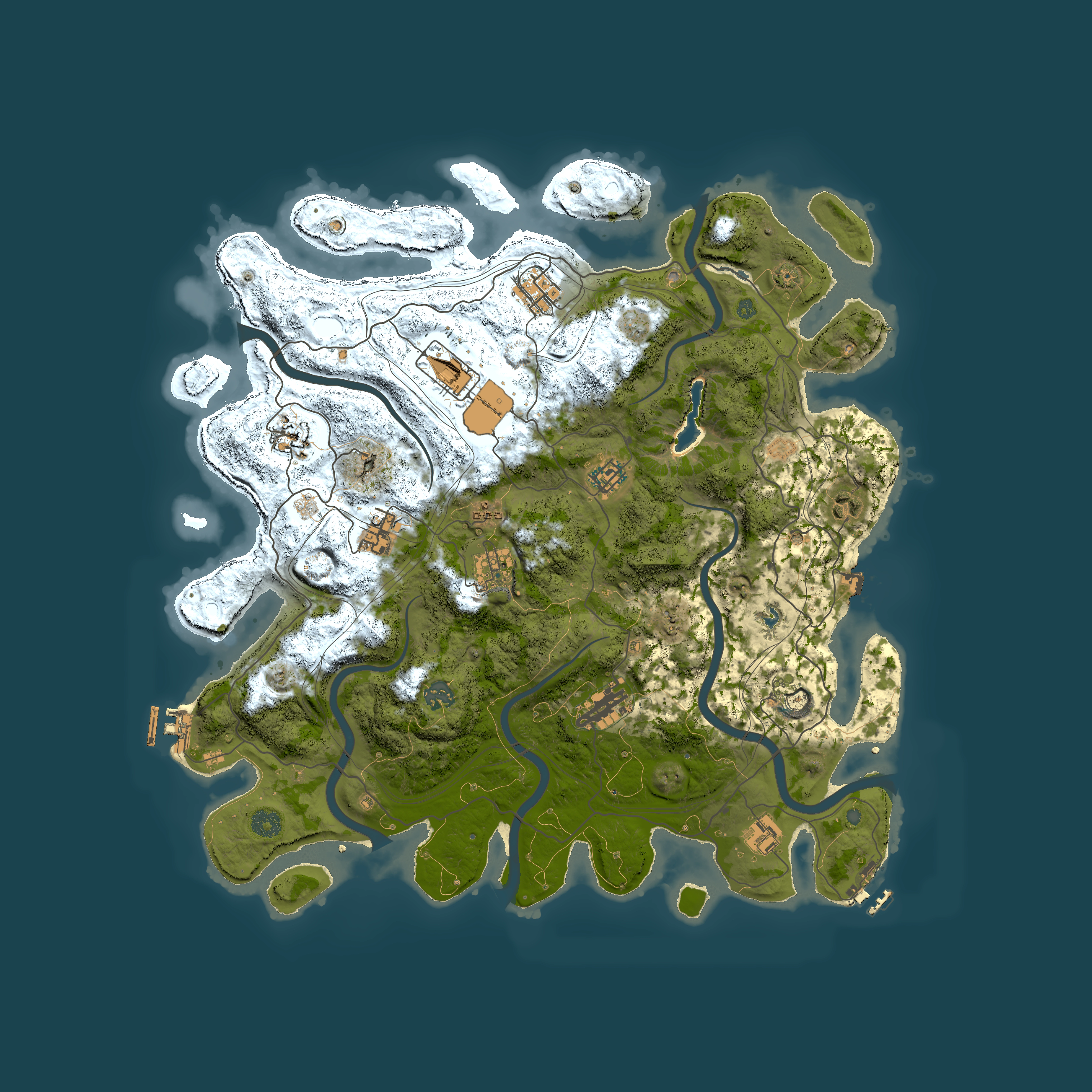 Full top-down render of Rust map seed 1642488282, 4350x4350m