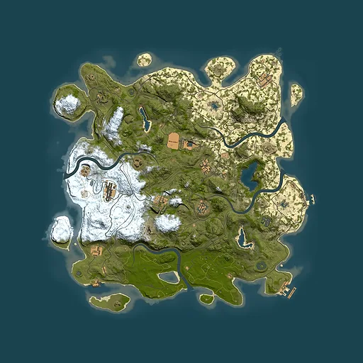Rust map seed 948251304, 4500x4500m top-down preview