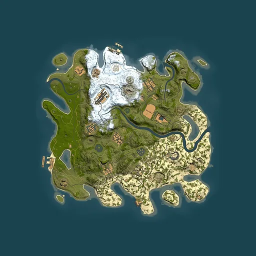 Rust map seed 1706735441, 3650x3650m top-down preview
