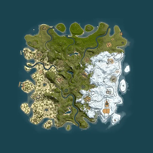 Rust map seed 577327673, 4600x4600m top-down preview